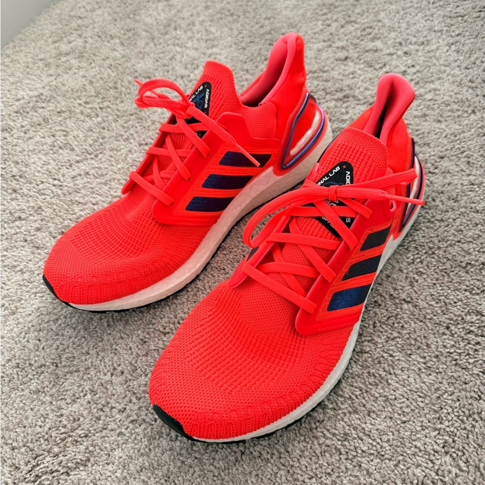 Adidas ISS US National Lab x Ultraboost 20 in Solar Red, discontinued